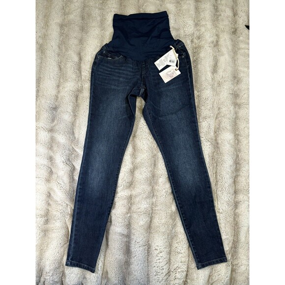 Jessica Simpson Maternity Skinny Jeans Womens Small Blue Dark Denim Comfortable - Picture 3 of 13
